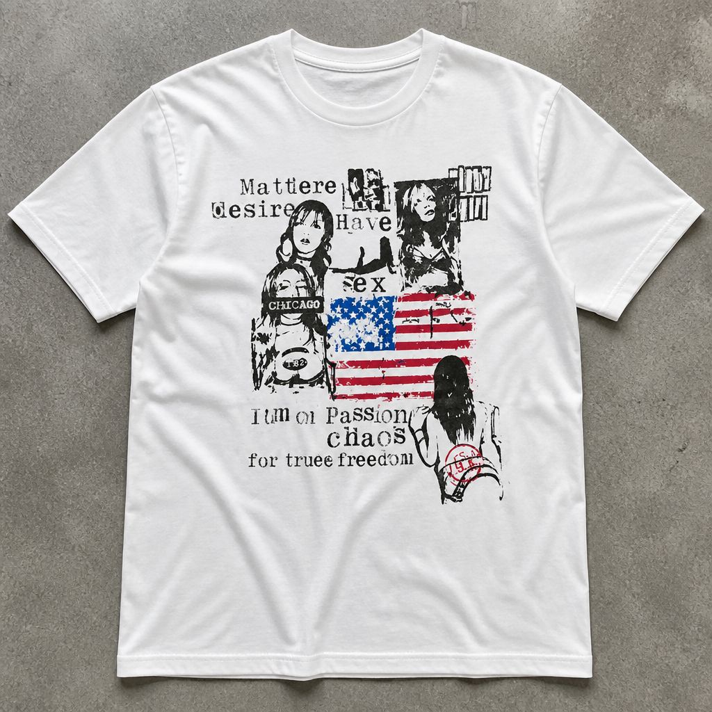 Футболка hysteric glamour type y2k usa flag tee flat_lay