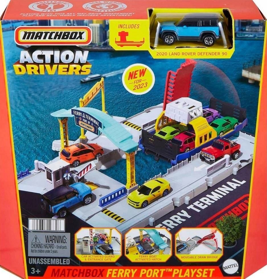 Набор игровой Matchbox Drivers Story паромный порт/ всплывающий