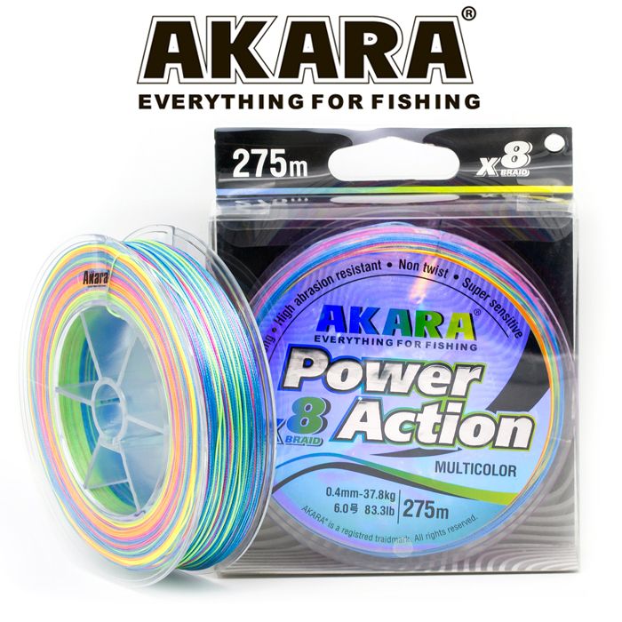 Шнур Akara Power Action X-8 Multicolor 275 м 0,50