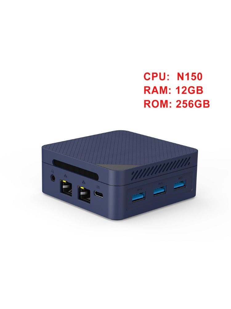 Мини-ПК (Intel N150, RAM 12 ГБ, SSD 256 ГБ, Intel UHD Graphics