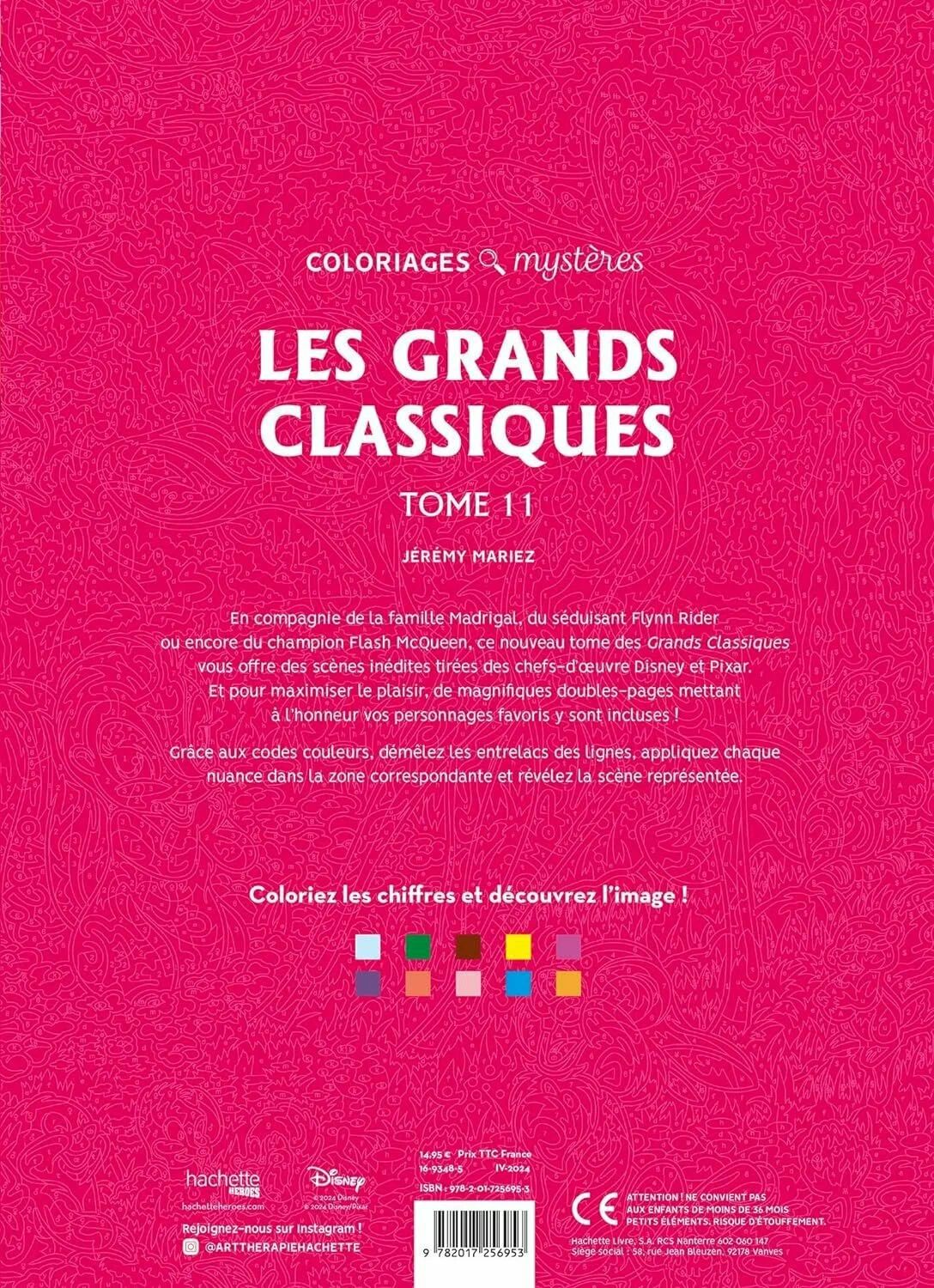 Раскраска по номерам Coloriages mysteres Disney - Les Grands classiques - Бемби, том 11, 128стр.