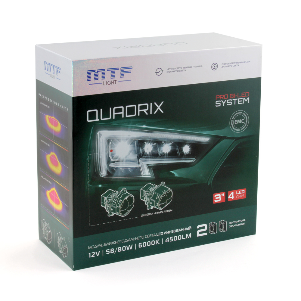 Модуль дальнего, ближнего света MTF Light Светодиодная Без цоколя