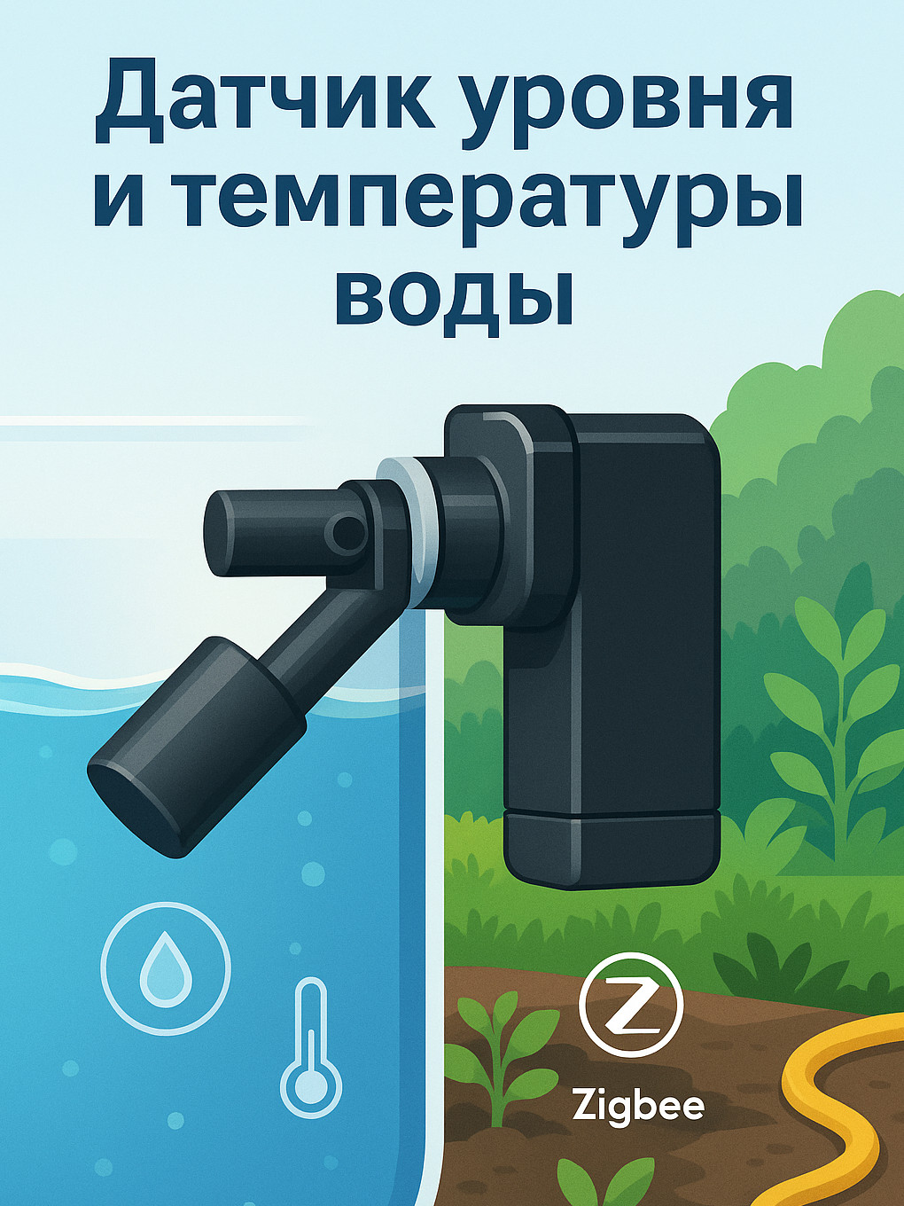 Датчик уровня и температуры воды