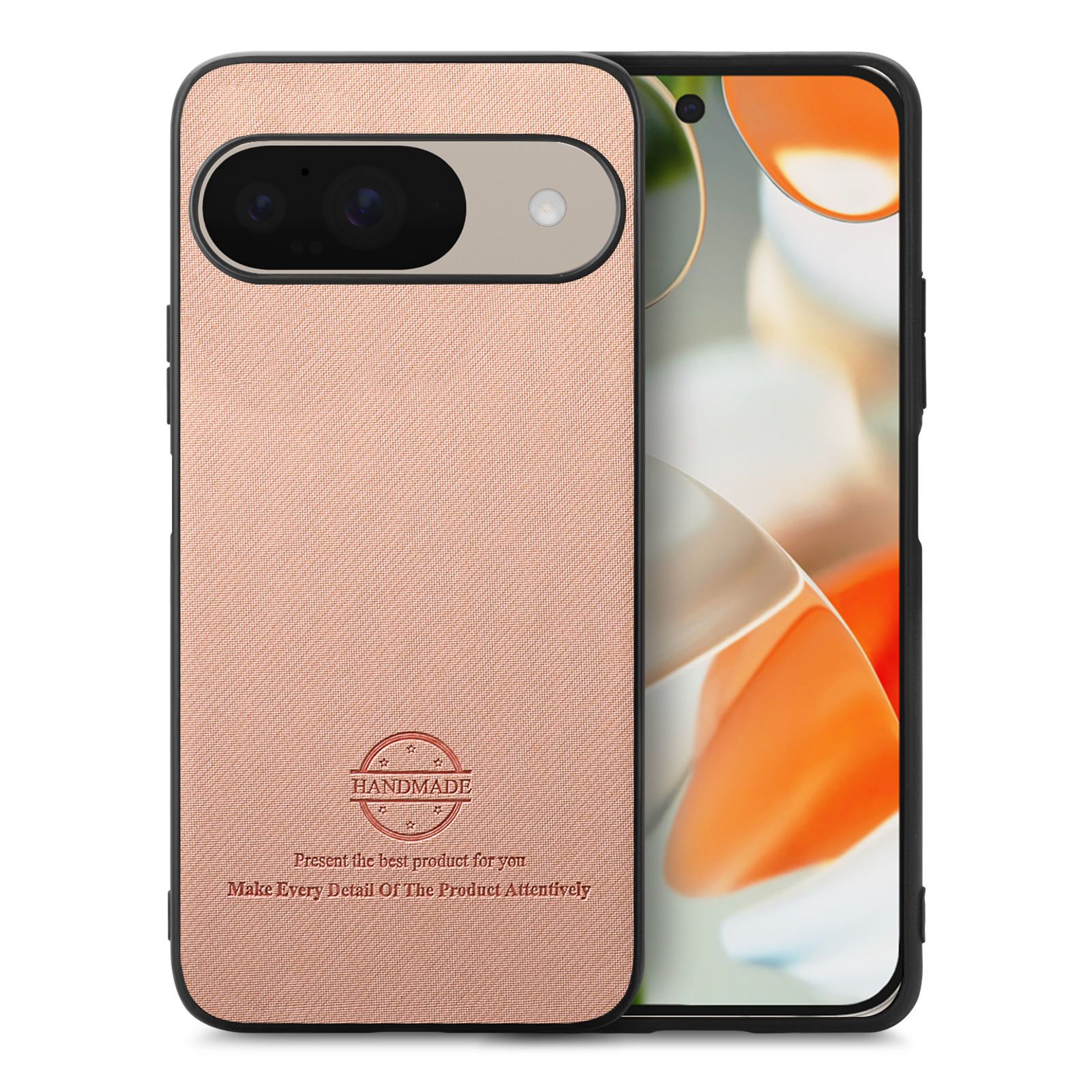 智能手机壳 用于 Google Pixel 9, Google Pixel 9 Pro, 热塑性聚氨酯, 粉红色