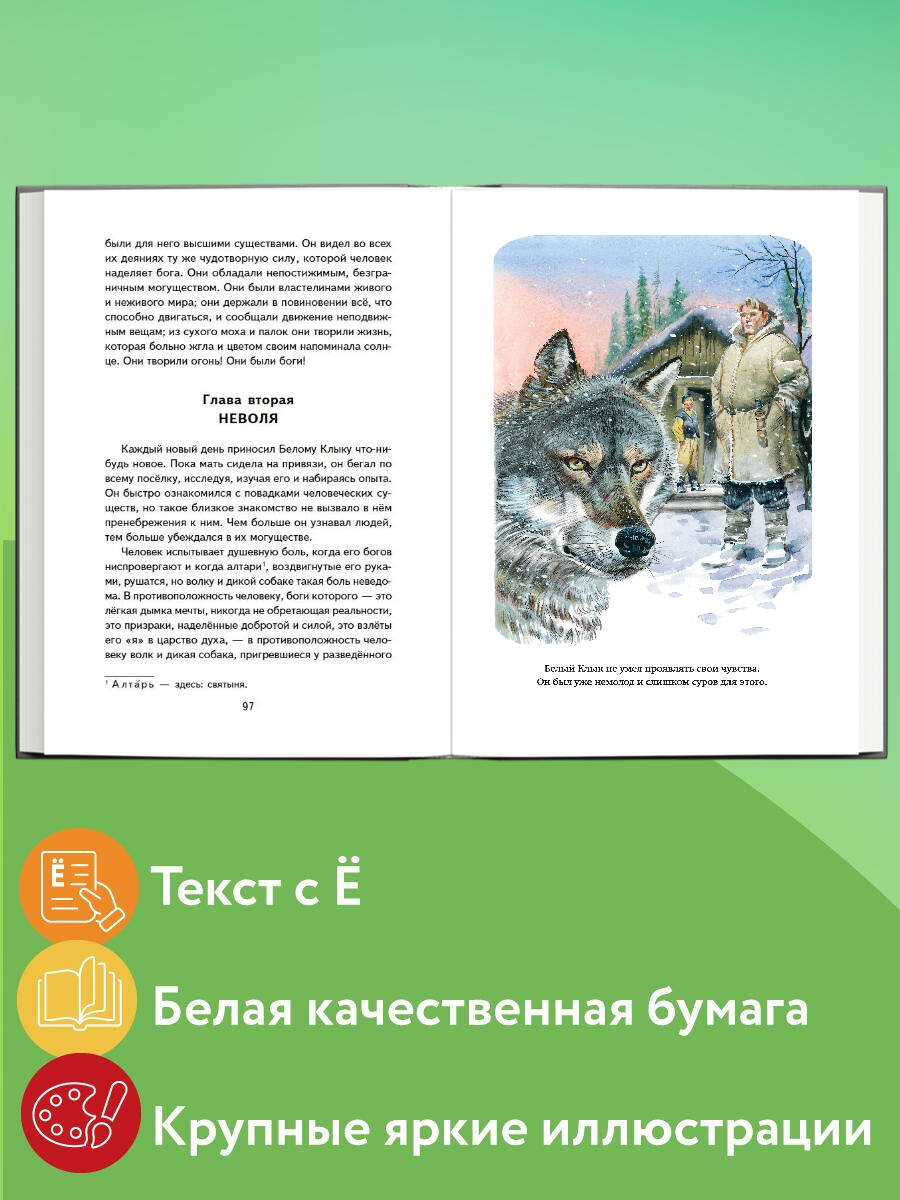 Белый Клык (ил. В. Канивца). Внеклассное чтение | Jack London: White Fang - Ozon image 1