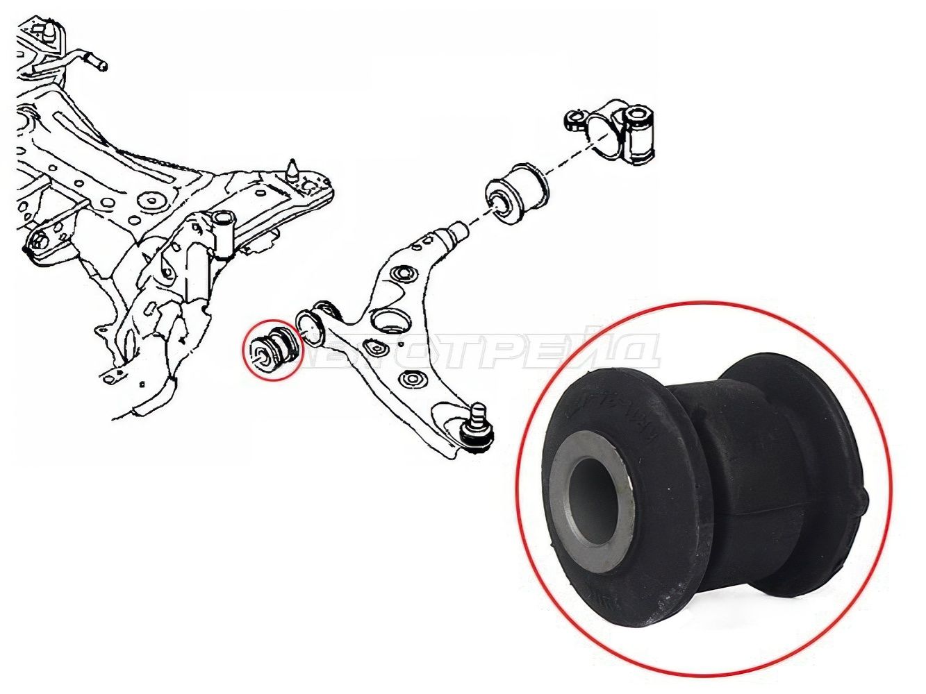 Сайлентблок Mazda 3 13-16 / 6 12-