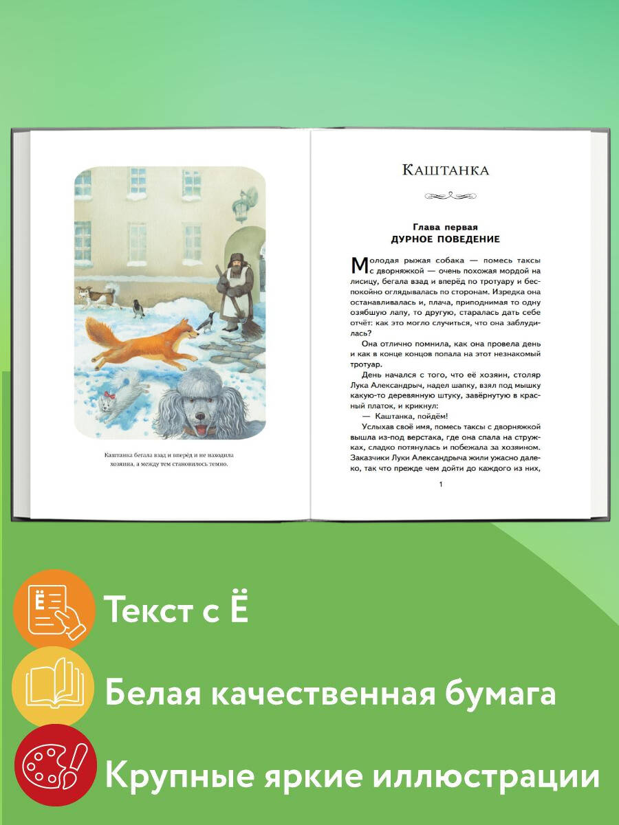 Каштанка. Мальчики и другие рассказы. Внеклассное чтение | Russian-Language Book - Ozon image 1