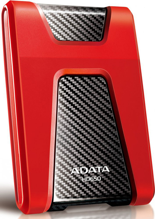 ADATA1ТБВнешнийжесткийдискHD650(AHD650-1TU31-CRD),Пластик,Резина,красный