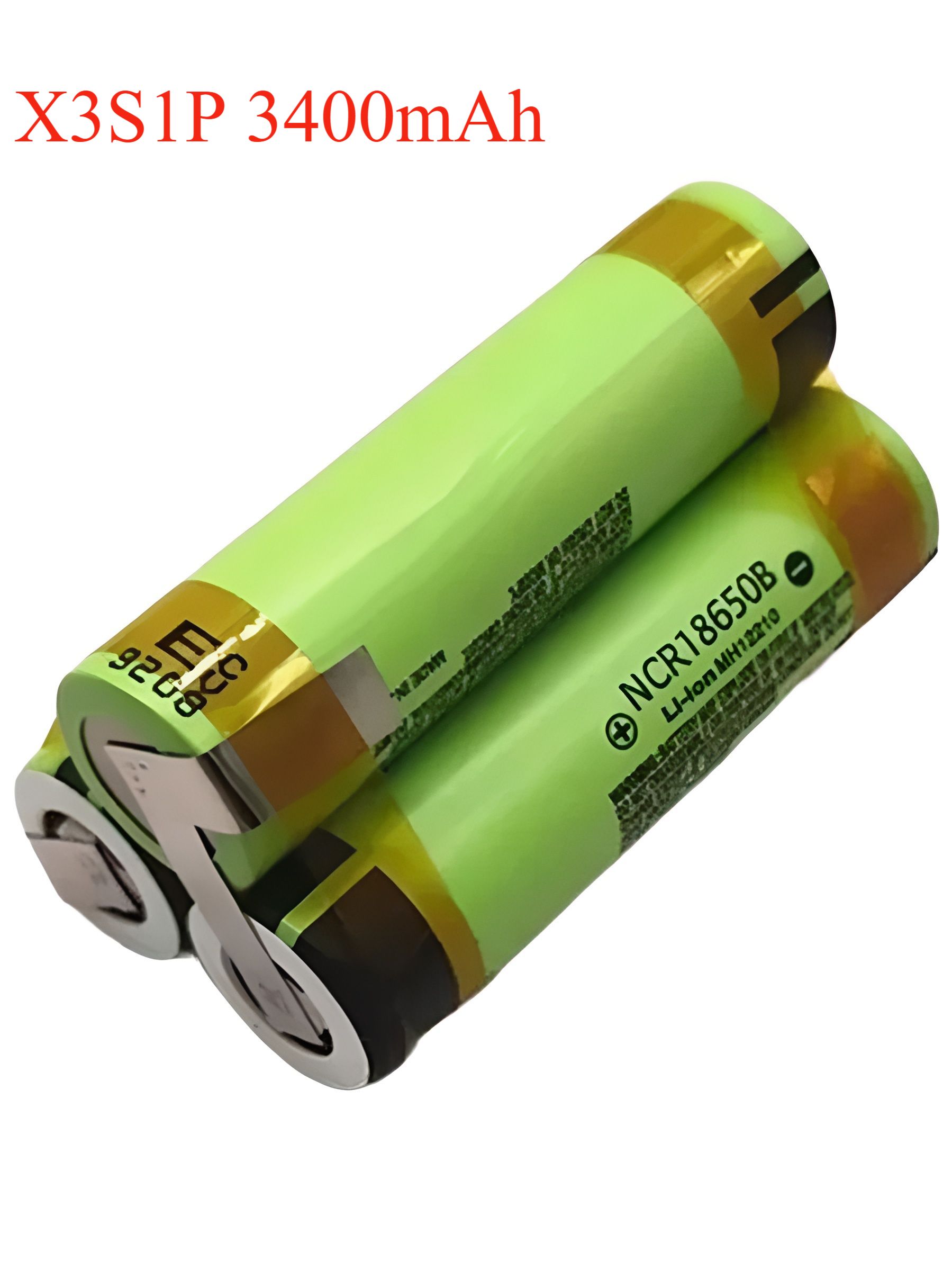 Аккумулятордляшуруповерта10.8V-12.6V3.4AhLi-ionX3S1Pбеззащиты(BMS)-Заменабатареи