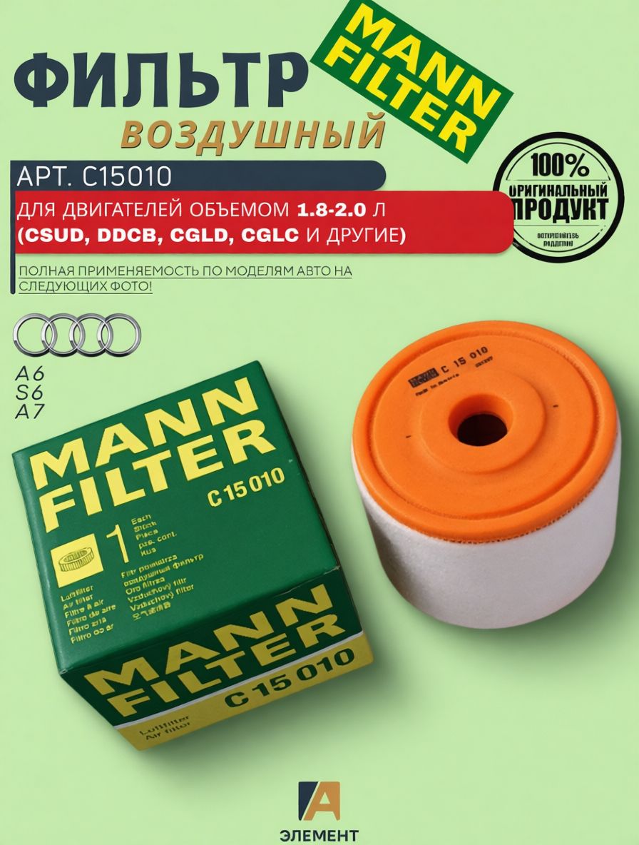 Фильтр воздушный AUDI A6 04/11- 2,0 TDI