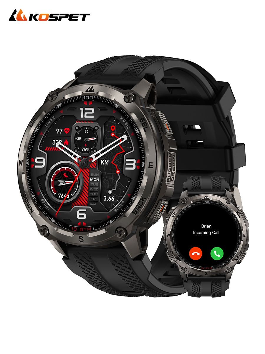 KospetСмарт-часыT4,48mm,黑色