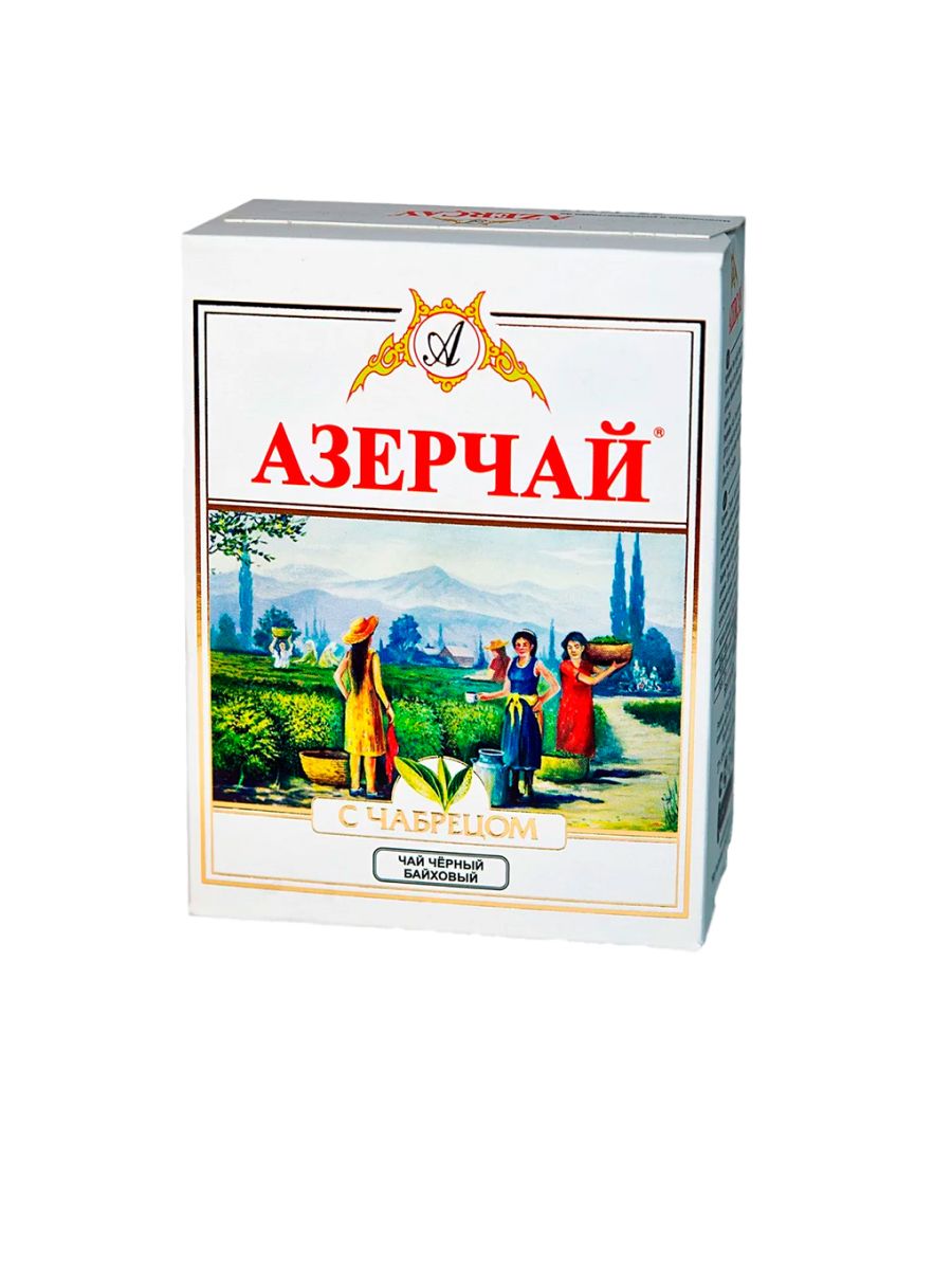 Чай листовой черный Азерчай черный с чабрецом, 100 г