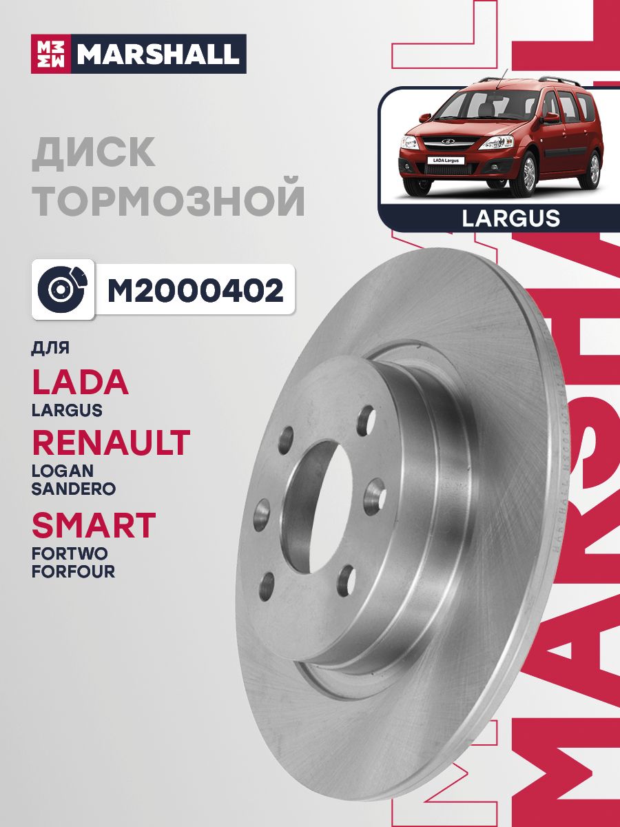 Диск тормозной ВАЗ Lada Largus, Renault Logan 259х12