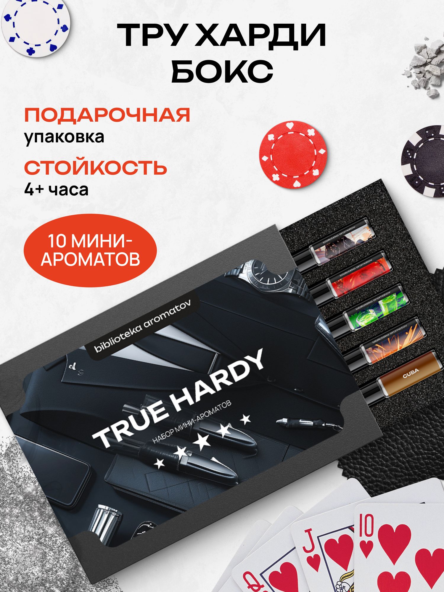 Набор духов женские и мужские пробники 10 ароматов "Тру Харди", Библиотека арома