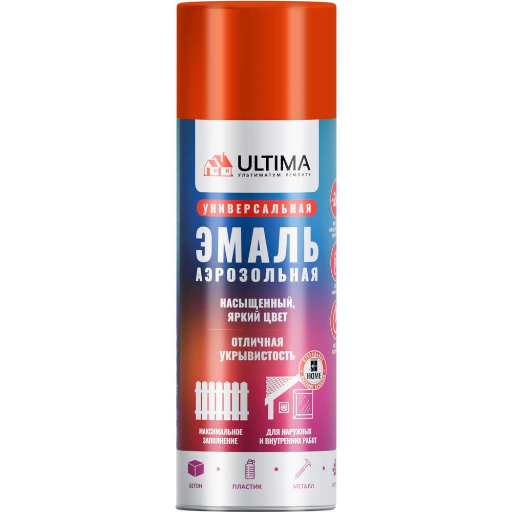 Аэрозольная краска ULTIMA RAL 2004 ОРАНЖЕВЫЙ универсальная 520 мл ULT017 #1
