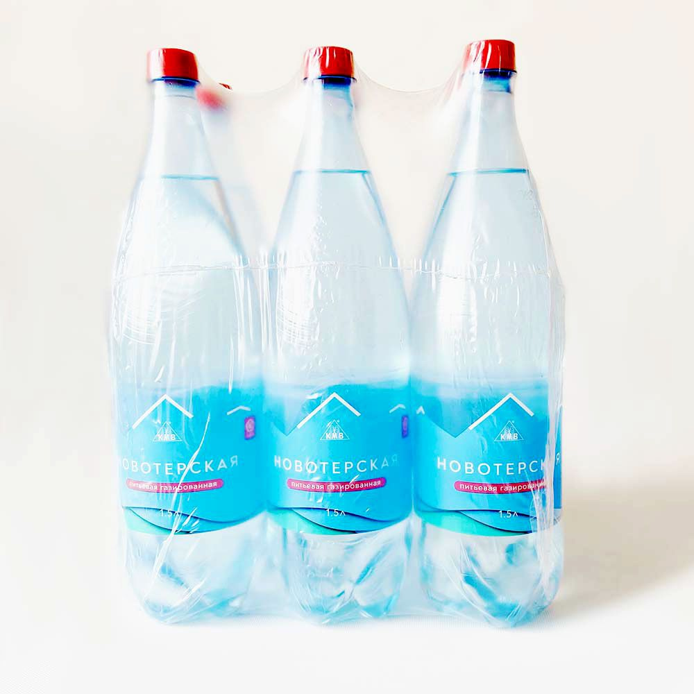 Вода газированная Новотерская Питьевая в бутылках 1,5 л, упаковка 6 шт х 1,5 л  #1