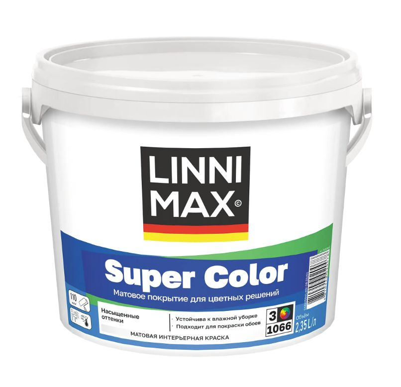 Краска интерьерная Linnimax Super Color цвет прозрачный база Б3 2.35 л  #1