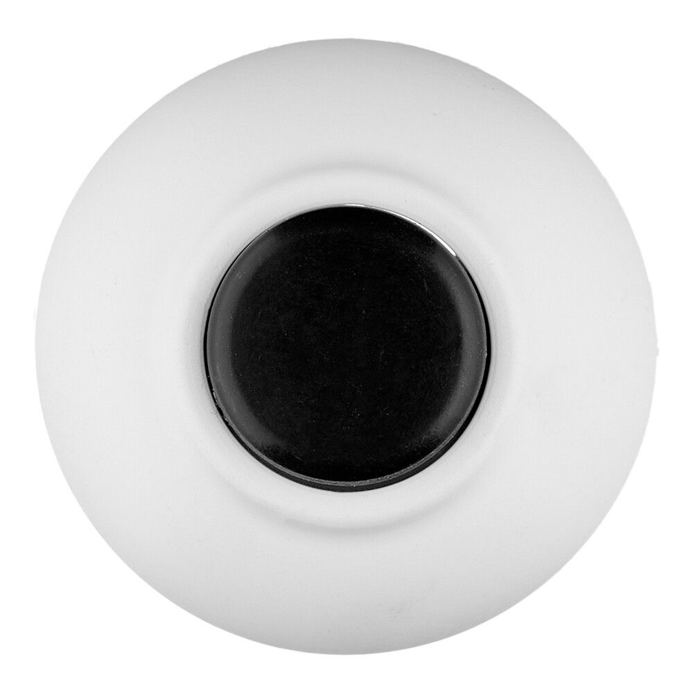 Кнопка для звонка проводного черно-белая круглая #1
