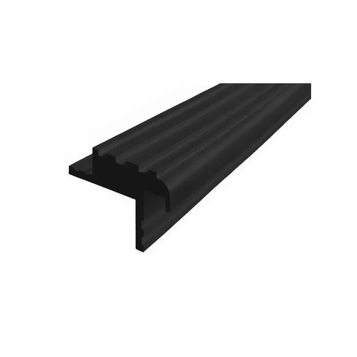Закладной резиновый профиль для ступеней 40мм, длина 10м, цвет черный  #1
