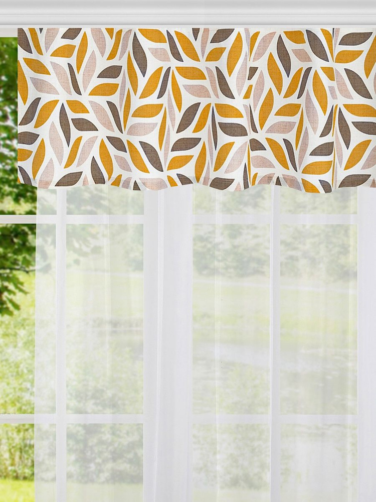 Ламбрекен для штор Altali Ланкастер нуво / 1 шт / 40*280 см / для спальни, гостиной, детской, кухни, #1