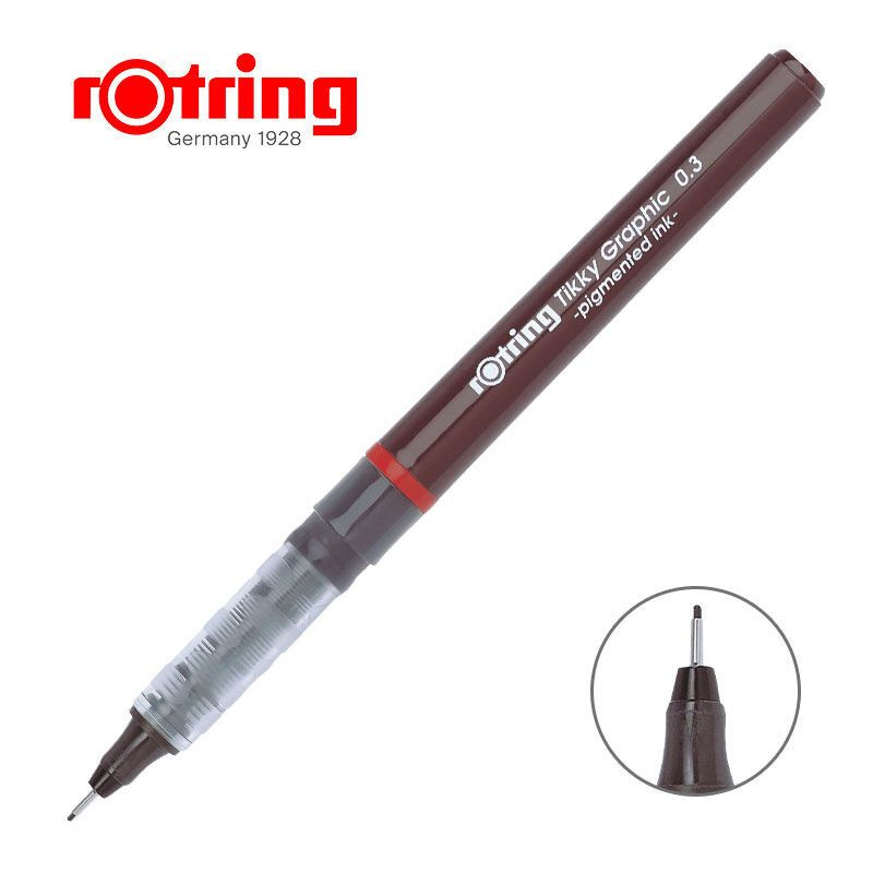 Tikky рапидограф Rotring ,0.3MM, пластиковый корпус #1