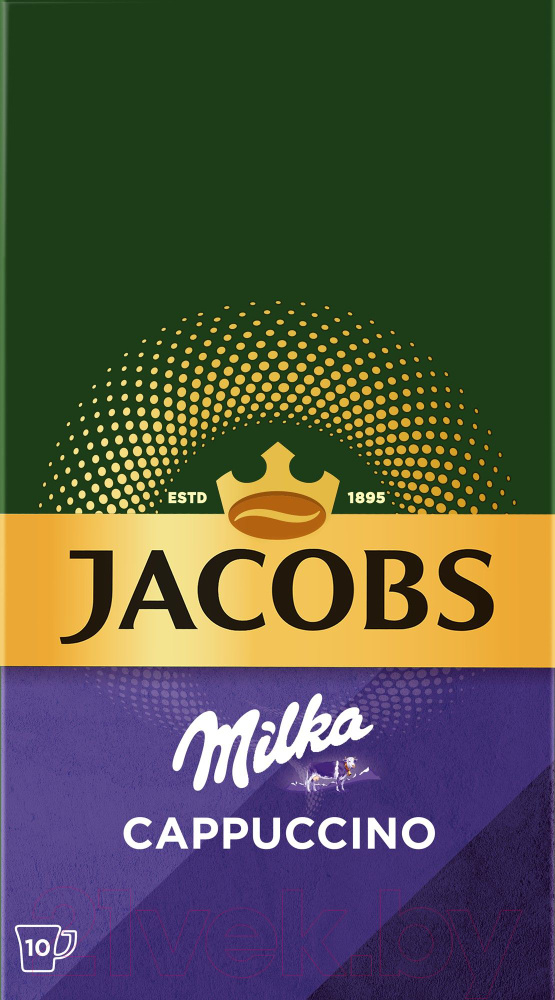 Растворимый кофе Jacobs Cappuccino Milka 10 пакетиков #1