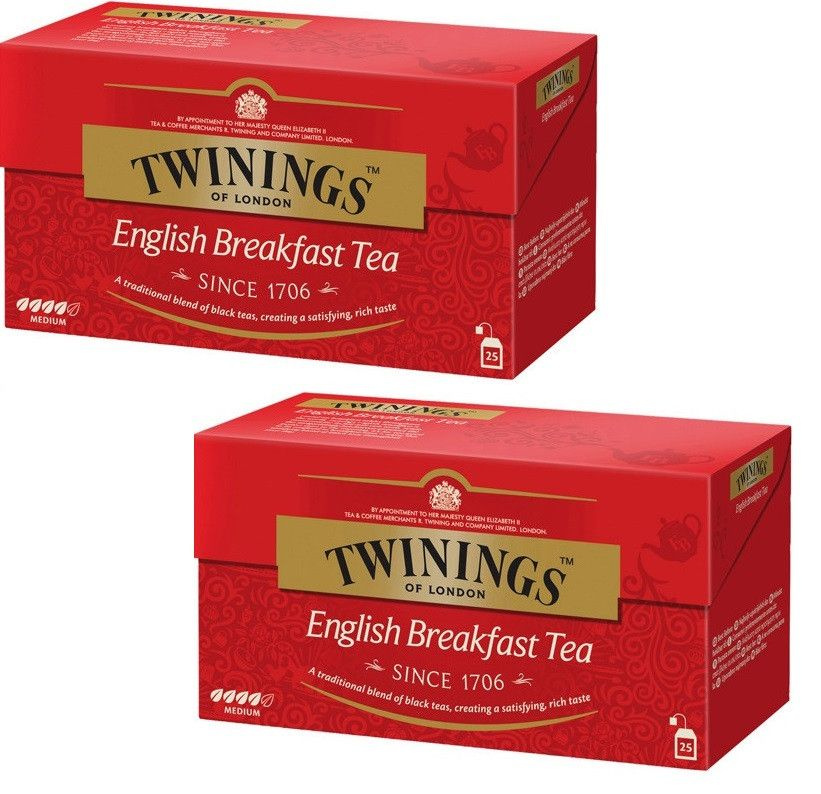 Twinings English Breakfast 2г Х 25 пак черный чай картонная упаковка 50 г (упаковка 2 шт)  #1