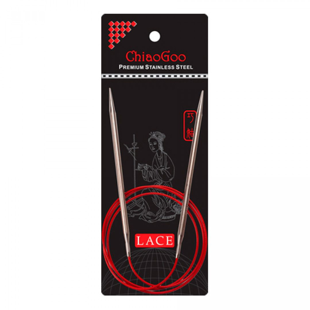 Chiao Goo Red Lace Circulars Круговые спицы 100 см Металл (1.50 мм , (7040-000))  #1