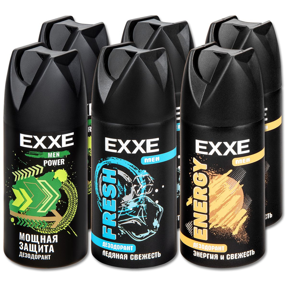 Дезодорант мужской спрей EXXE MEN Power, Fresh и Energy, 150 мл, 6 шт. #1