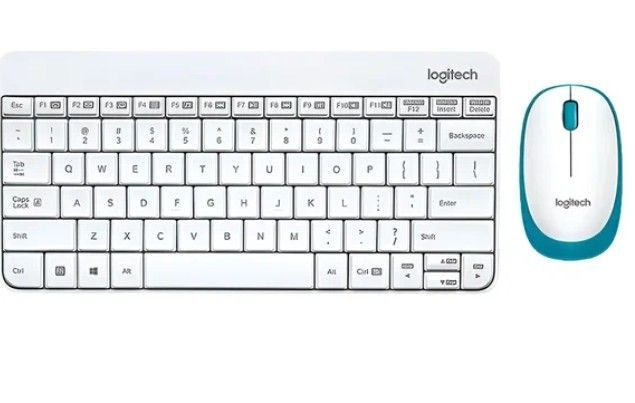 Клавиатура + мышь беспроводная Logitech MK245 (EU)английская раскладка, белый  #1