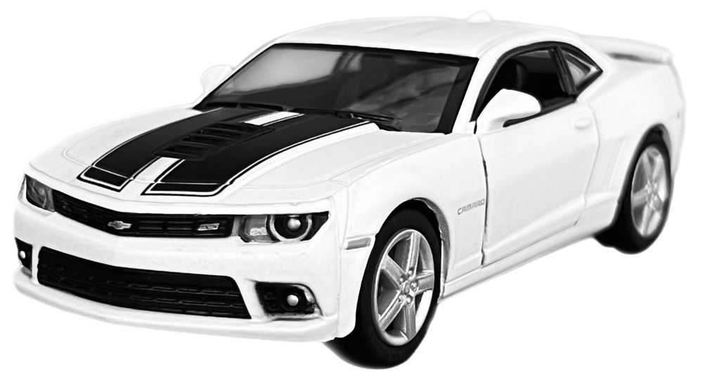 Машина металл Kinsmart Chevrolet Camaro 2014 12 см без коробки белый #1