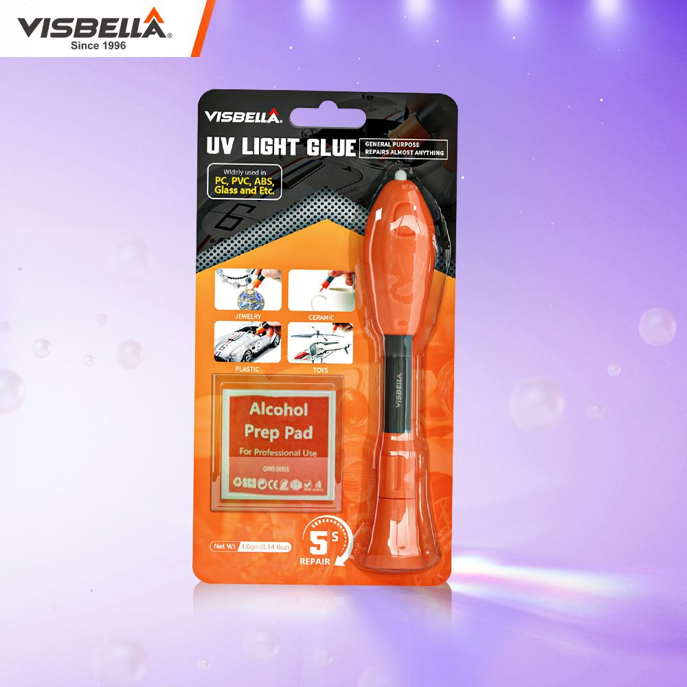 Клей светоотверждаемый многоцелевой c фонариком UV и очищ. салфеткой, 4 ...