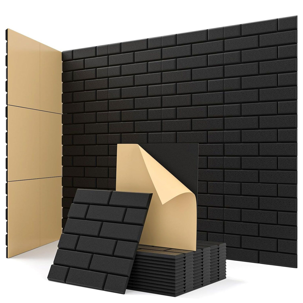 BEIYIN 24шт самоклеящийся Шумоизоляция для перегородок 30x30x0.9cm ...