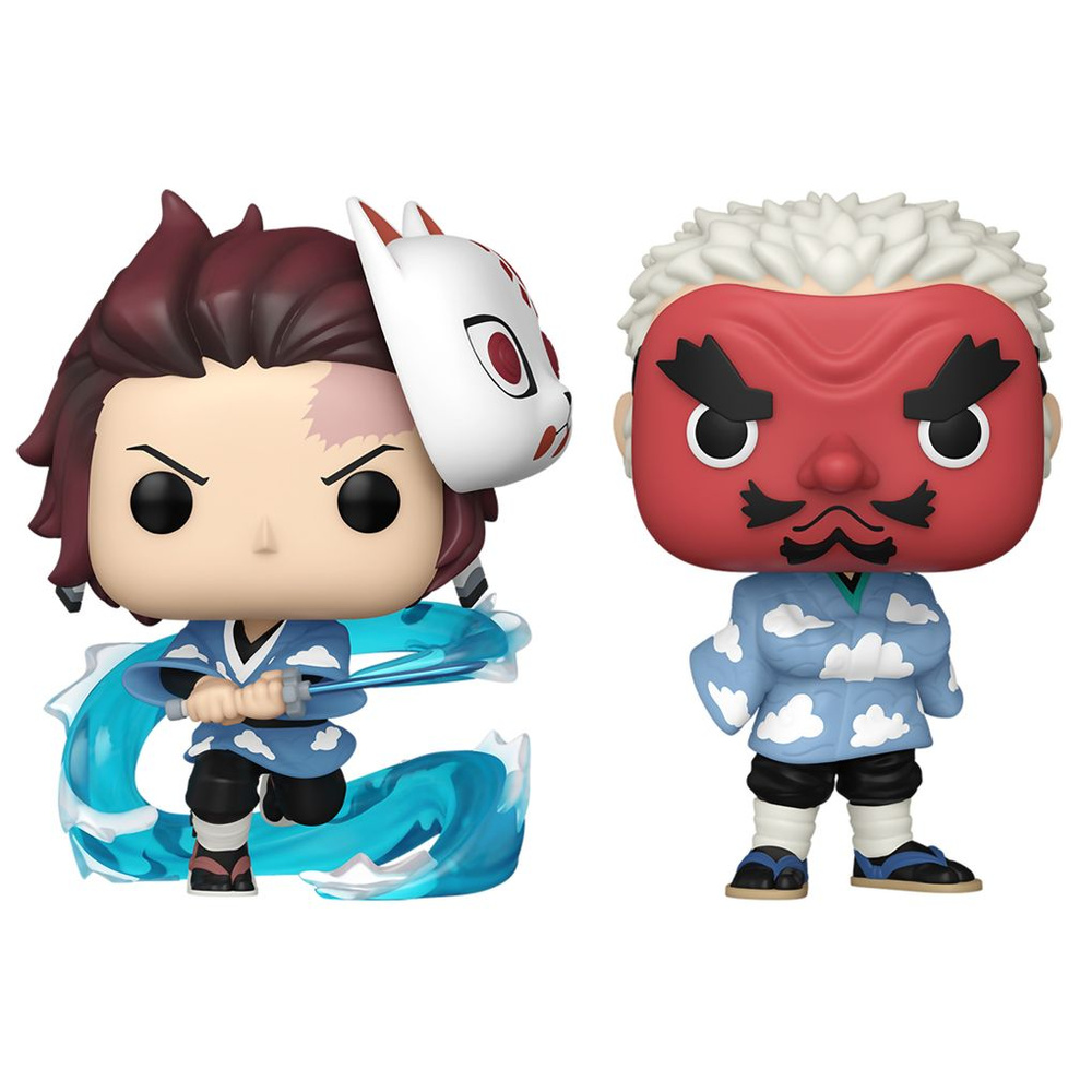 Фигурка Funko POP! Demon Slayer Tanjiro Kamado & Sakonji Urokodaki (Стикер Summer Convention 2023)  #1