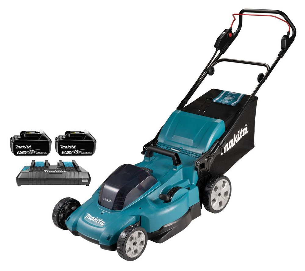 Аккумуляторная газонокосилка MAKITA DLM538CT2 LXT, 53см, 70л, 4в1 (2xBL1850B, DC18SH)  #1