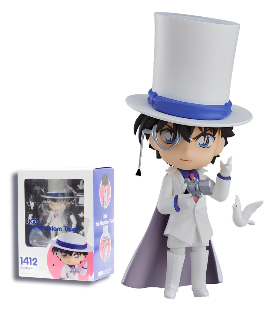 Фигурка Детектив Конан Кид Призрачный вор Кайто Куроба / Detective Conan  Kaito Kuroba (10см) 1412 - купить с доставкой по выгодным ценам в  интернет-магазине OZON (788875812)