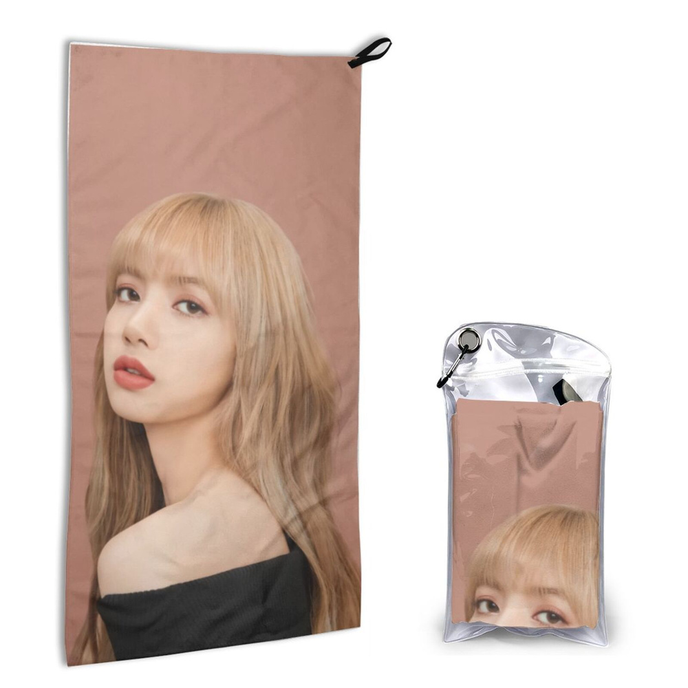 Blackpink Полотенце для лица, рук, Микрофайбер, 40x80 см, черный матовый, 1 шт.  #1