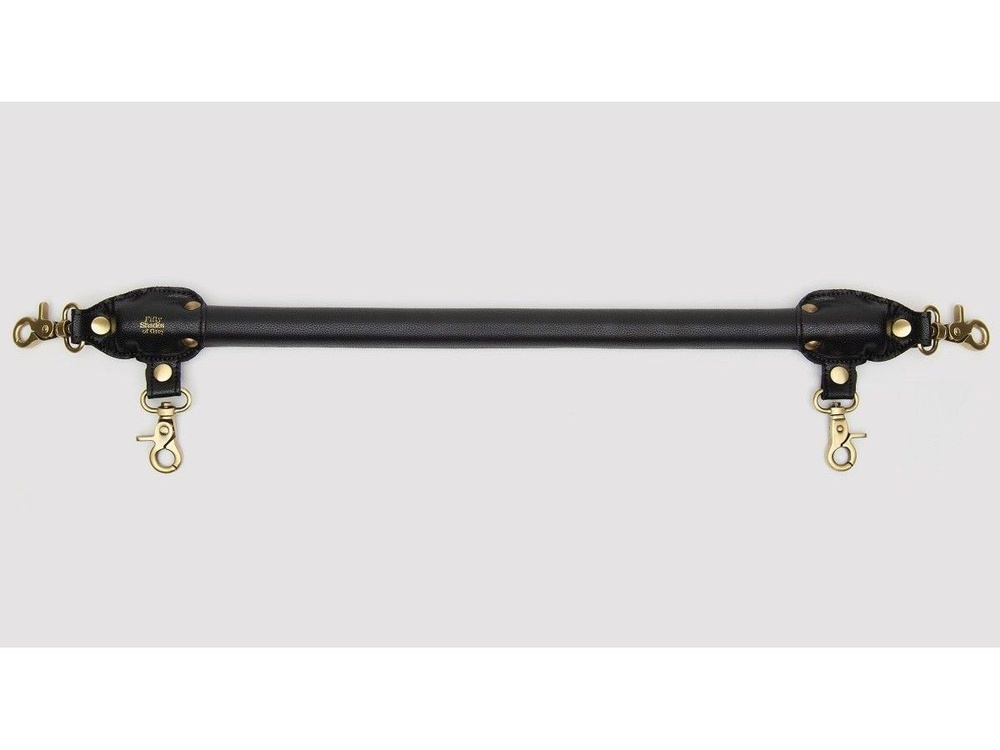 Черная распорка для ног Bound to You Faux Leather Spreader Bar - 50,8 см #1