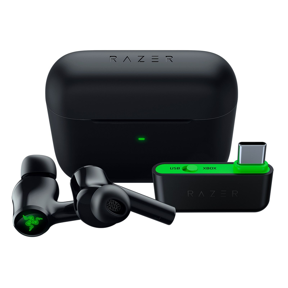 Беспроводные TWS наушники Razer Hammerhead HyperSpeed (Bluetooth, 2,4ГГц)  Xbox Licensed, активное шумоподавление, RGB подсветка