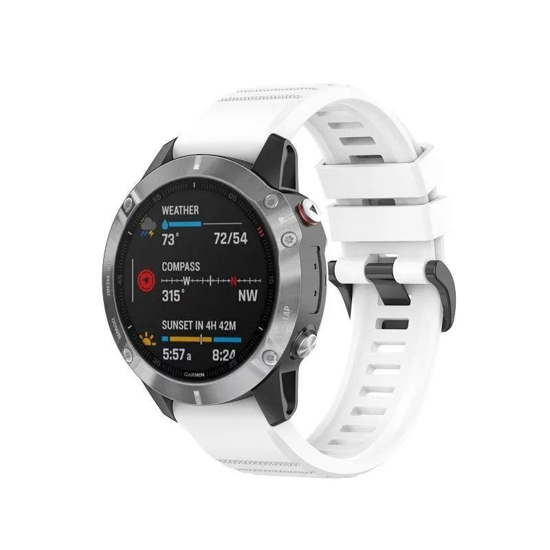 Силиконовый ремешок для Garmin Fenix 5S/6S/7S, Instinct 2S, 20 мм, белый #1