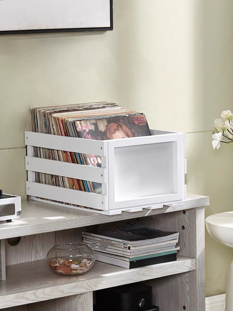 Подставка ящик для хранения виниловых пластинок и журналовЯщик кейс ...