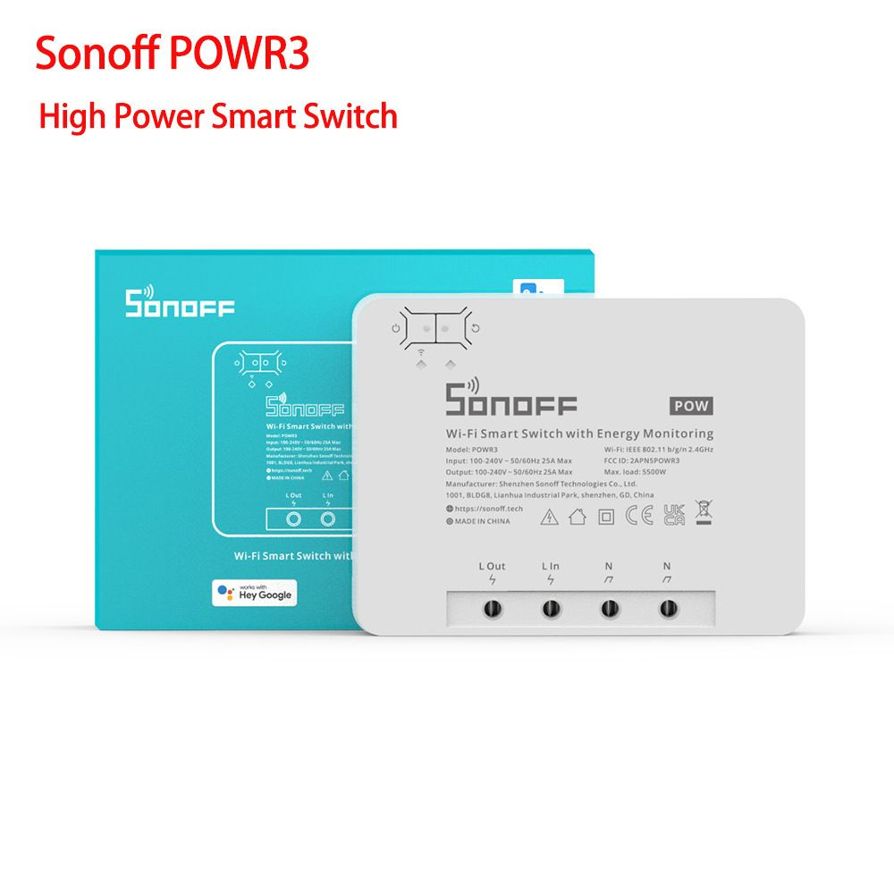 Sonoff POW R3, умный выключатель с мониторингом питания, умный домашний  wifi выключатель - купить с доставкой по выгодным ценам в интернет-магазине  OZON (1524416353)