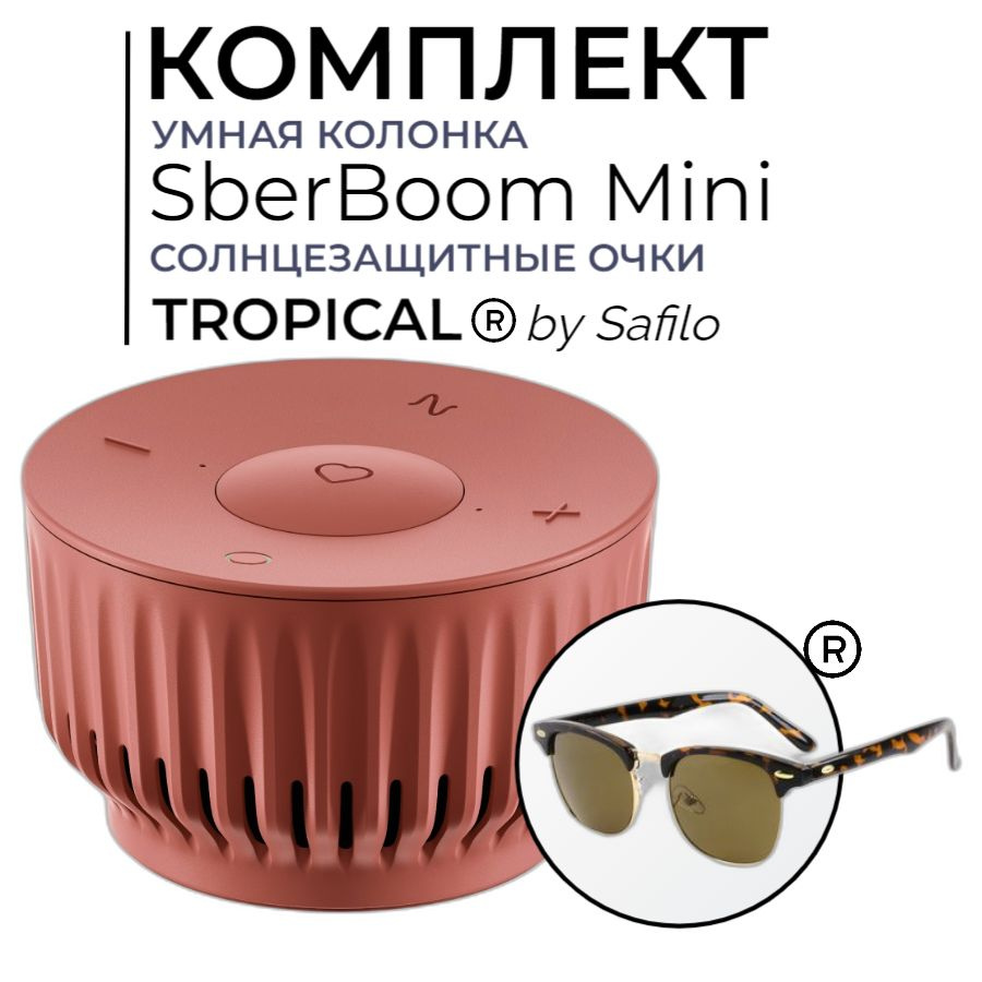 Комплект Умная колонка SberBoom Mini с виртуальным ассистентом Салют + Очки TROPICAL MANGO  #1