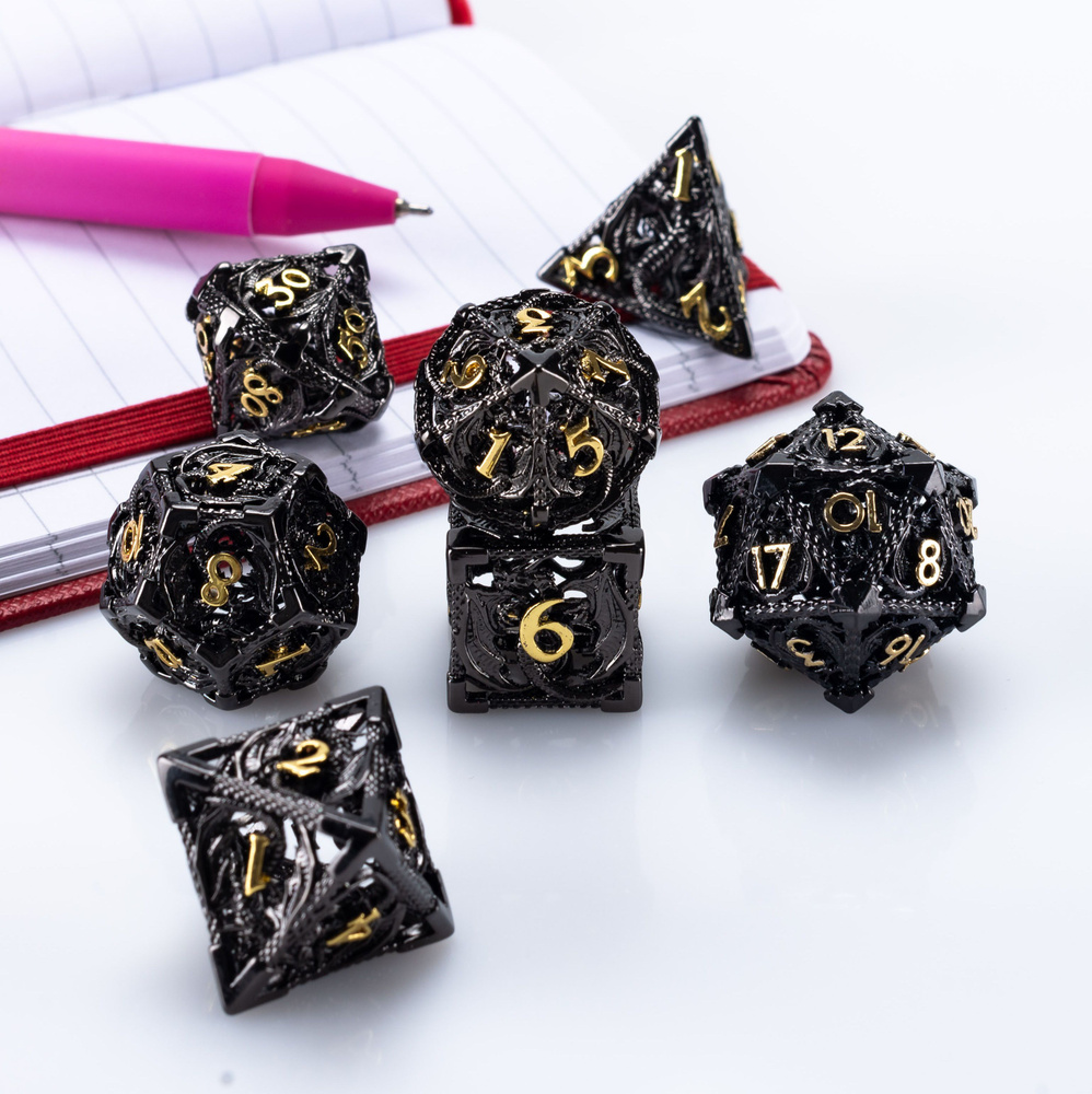 Кости игральные металлические для Dungeons & Dragons, кубики метал для DnD  и настольных ролевых игр (дайсы ДнД) 7 шт. - купить с доставкой по выгодным  ценам в интернет-магазине OZON (920930289)