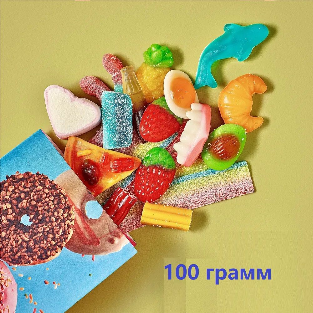 Жевательный детский мармелад ассорти вкусов 100 грамм Россия