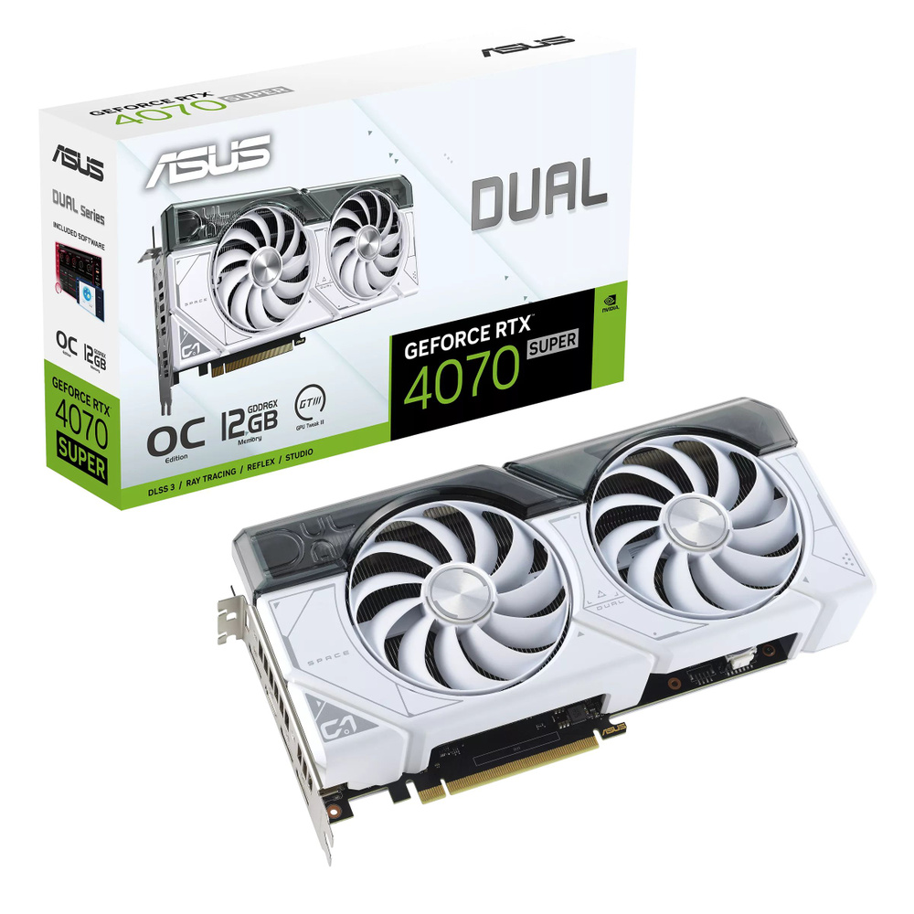 Видеокарта ASUS GeForce RTX 4070 SUPER, 12 ГБ PCI-E 4.0 x16