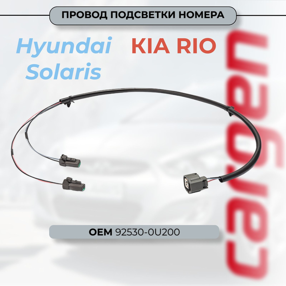 Жгут подсветки номера для Хендай Солярис (Hyundai Solaris) Киа Рио (Kia  Rio) 925300U200, AX61202, арт AX61202 - купить в интернет-магазине OZON с  доставкой по России (925167790)