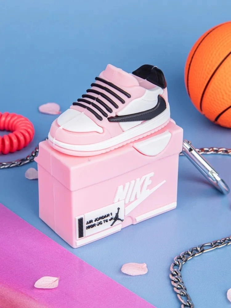 Чехол для наушников Apple AirPods Pro с карабином: Nike Air Jordan Pink #1