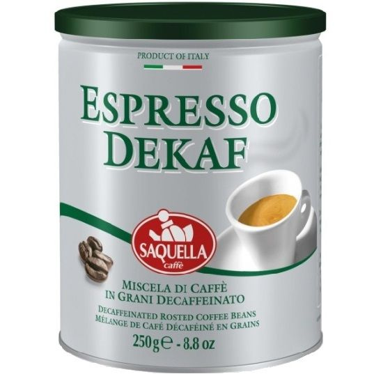 Кофе в зернах Saquella Espresso Decaf (Сакуэлла Эспрессо Декаф) 250 гр., ж/б  #1