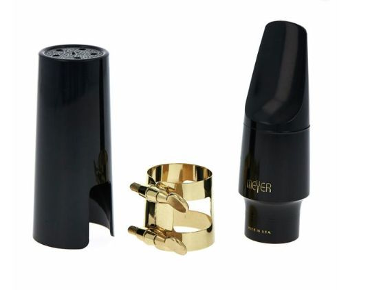 Мундштук для Альт-саксофона Meyer 5M эбонитовый с лигатурой и колпачком ...